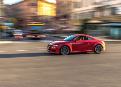 Red Audi TT Sports car 