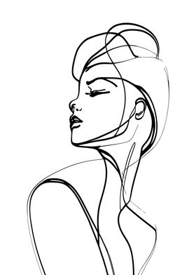 Woman Line Art