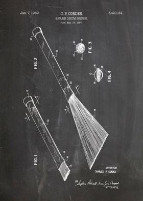 snare drum brush patent