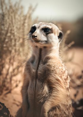 Playful meerkat