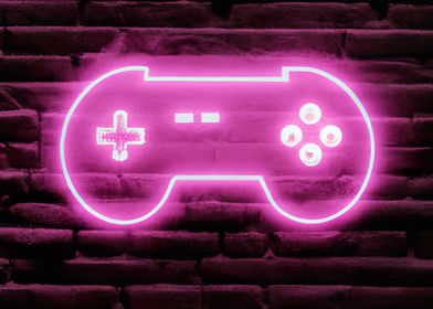 Neon Gaming Controller for