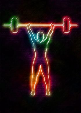 weightlifting neon art3