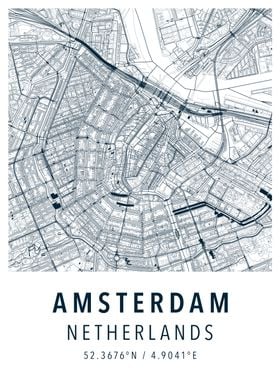 Amsterdam simple map