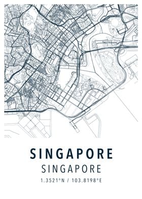 singapore simple map