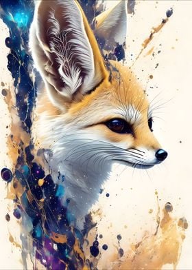 Light Fennec Fox Portrait 
