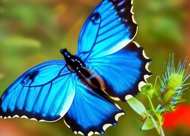 A beautiful blue butterfly