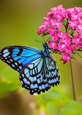 A beautiful blue butterfly