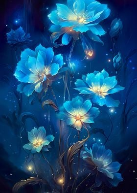 Blue starlight flower