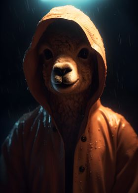 Alpaca in a Raincoat
