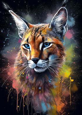 Caracal painting