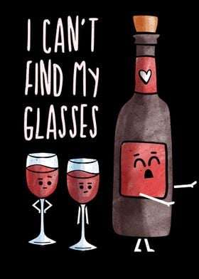 Wine searches glasses