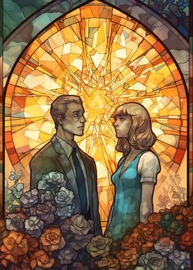 Couple Stained Glass