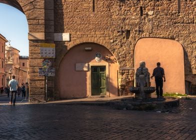 Mirror shadow man street