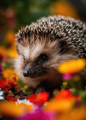 Hedgehog in leaves