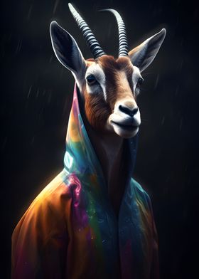 Gazelle in a Raincoat