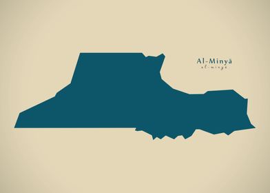 AlMinya governorate map