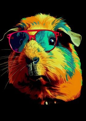 Guinea Pig With Sunglasses