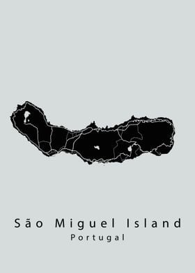 Sao Miguel Island Map