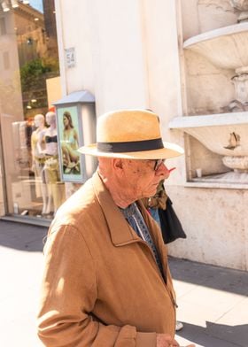 vintage style Man in a hat