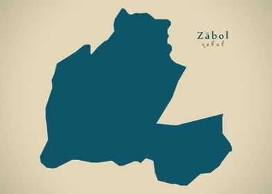 Zabul province map