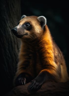 Curious coatimundi