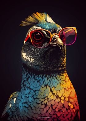 Quail With Sunglasses