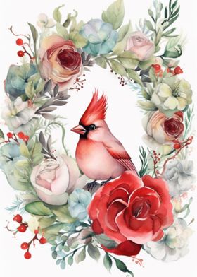 Watercolor Cardinal