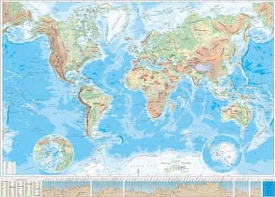 Physical World map