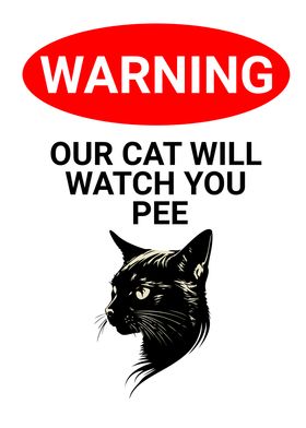 FUNNY BLACK CAT PEE