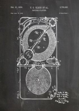 record player patent 1956