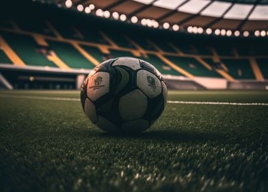 Soccer ball in grass 