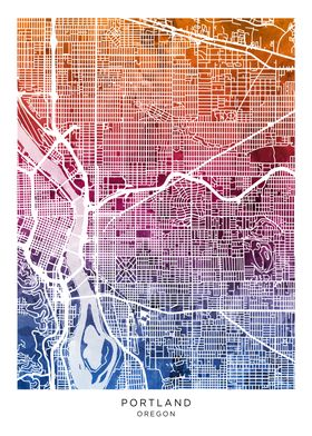 Portland Oregon Map