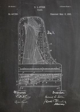 Piano patent 1891