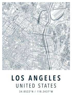 los angeles simple map