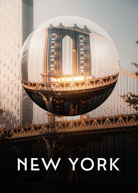New York USA Crystal ball
