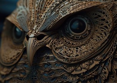 Eagle Owl Intricate Metal