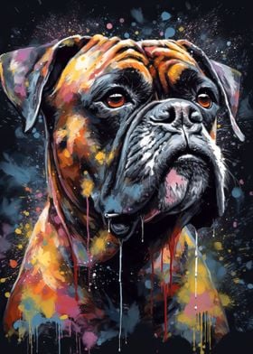 Boxer painting
