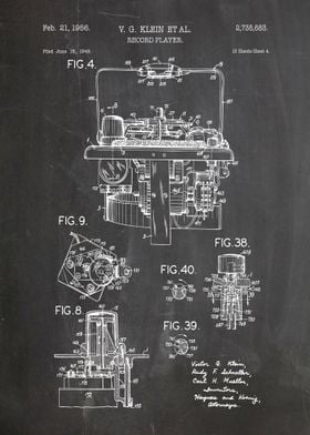 record player patent 1956