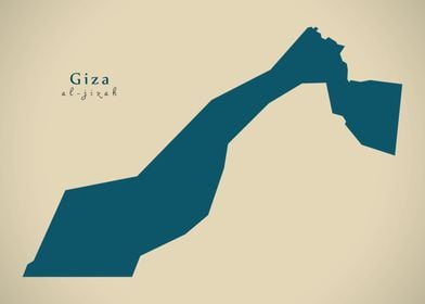 Giza governorate map