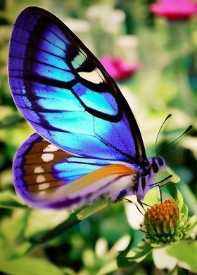 A beautiful blue butterfly