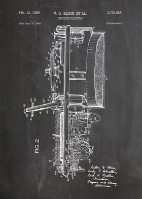 Record player patent 1956