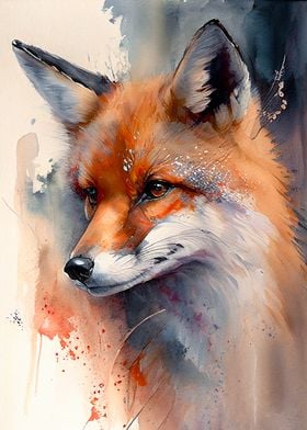 Fox Watercolor