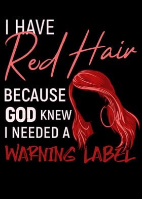 Red hair as warning Label