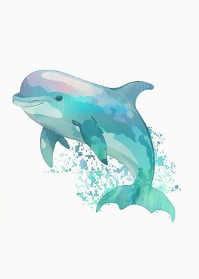 Dolphin Jumping Painting