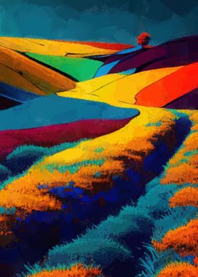 Abstract landscape fields