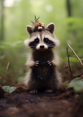 Mini Baby Raccoon Snuggly