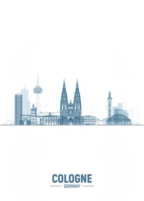 Cologne Germany skyline