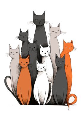 Minimalist Cats 3 of 4 