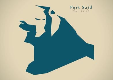 Port Said governorate map