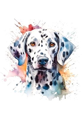 Watercolor Dalmatian